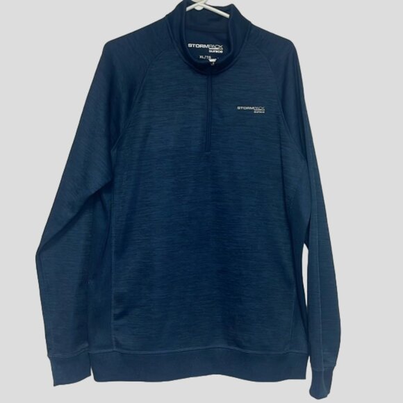 NWOT Sunice Stormpack Men's 1/4 Zip Blue/Black Heather Pullover Athletic Jacket - Picture 1 of 12